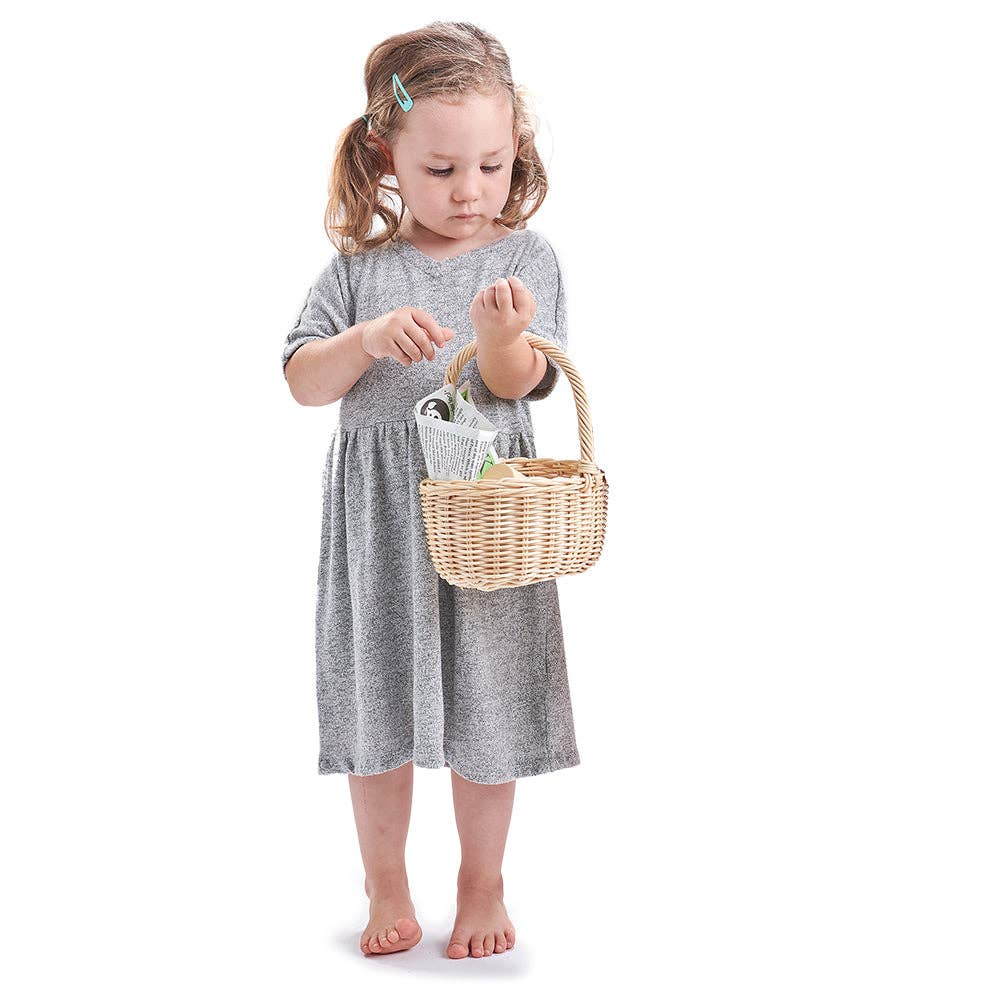 Wicker Shopping Basket, Wooden Children’s Toys, Tender Leaf Toys - Image 4